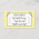 Suche nach der ermutigung visitenkarten Typografie