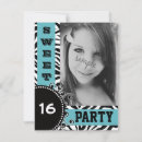 Suche nach zebra 16 party geburtstag einladungen Sechzehn
