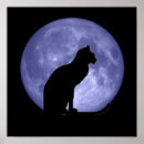 Suche nach katze silhouette poster Mond
