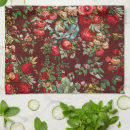 Suche nach rote blume geschirr tücher Paar