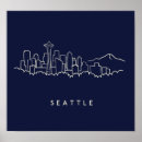 Suche nach seattle skyline poster Wolkenkratzer