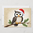 Suche nach eule mit hut karten Weihnachten