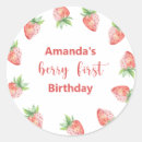 Suche nach zuerst 1 geburtstags party aufkleber Erdbeere