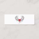 Suche nach herz flügel visitenkarten Liebe