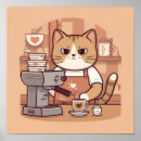 Suche nach barista poster Katze