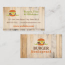 Suche nach burger visitenkarten Café