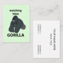 Suche nach gorilla visitenkarten Primat