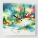 Suche nach winterlandschaft wanduhren Aquarell