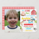 Suche nach farm birthday party einladungen Junge
