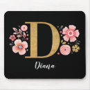 Suche nach monogramm d mousepads Blume