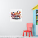 Suche nach rote krabbe poster Aquarell