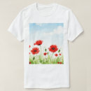 Suche nach rote mohnblume tshirts Feld