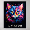 Suche nach katzenliebhaber poster Bunt
