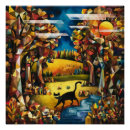 Suche nach herbstwald poster Aquarellmalerei