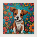 Suche nach weißer welpe puzzle Blume