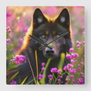 Suche nach schwarzer wolf wanduhren Wölfe