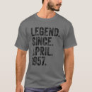 Suche nach legende seit 1957 tshirts Geboren