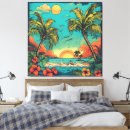 Suche nach vintage palme leinwandbilder Sonnenuntergang