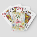 Suche nach wildblumen spielkarten Monogramm