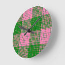 Suche nach rosa gingham wanduhren Muster
