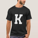 Suche nach monogramm k tshirts Brief