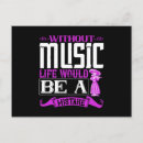 Suche nach musik ist leben postkarten Geige