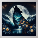 Suche nach howling wolf poster Vollmond