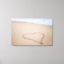 Suche nach herzen im sand leinwandbilder Liebe