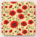 Suche nach roter mohnblumen untersetzer Muster