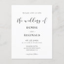 Suche nach hochzeitsempfang postkarten Minimal