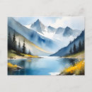 Suche nach schneebedeckte berge postkarten Aquarell