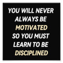 Suche nach disziplin poster Entschlossenheit