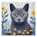 Suche nach blaue katze poster Für katzenliebhaber