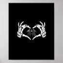 Suche nach herz in der hand poster Skeletthand