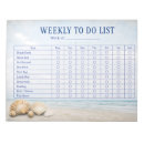 Suche nach muscheln notizblock Strand