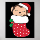 Suche nach niedlicher affe poster Frohe weihnachten