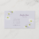 Suche nach lila gänseblümchen visitenkarten Weiß