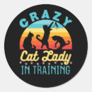 Suche nach verrückte frau aufkleber Katze
