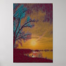 Suche nach roter sonnenuntergang poster Gold