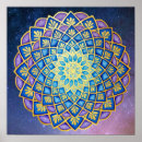 Suche nach goldene mandala poster Blau