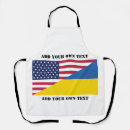 Suche nach unterstützung schürzen Ukrainische flagge