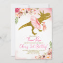 Suche nach rosa dinosaurier einladungen Drei rex geburtstagseinladung