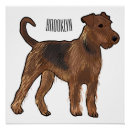 Suche nach airedale terrier poster Hund
