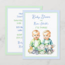 Suche nach von ihrem zwilling am postkarten Babyparty