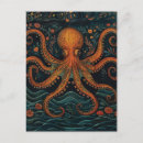 Suche nach oktopus postkarten Rot
