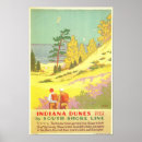 Suche nach indiana dünen poster Vintag