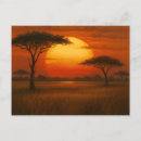 Suche nach afrikanischer sonnenuntergang postkarten Savanne