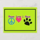 Suche nach liebe und frieden postkarten Friedenszeichen