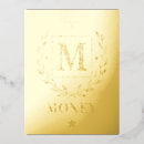 Suche nach monogramm m postkarten Gold