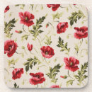 Suche nach roter mohnblumen untersetzer Blumenmuster